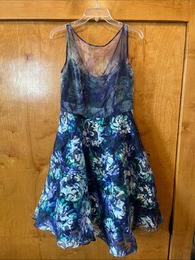 ASOS Blue & Teal Floral Midi Dress